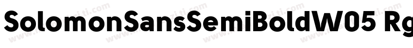 SolomonSansSemiBoldW05 Rg Regular字体转换